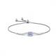 Adjustable ANGARA Natural Tanzanite Bracelet for Women Girls 14K White Gold