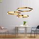 Mirror Titanium Home Art Baking Paint Gold LED Nordic Pendant Light