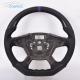 Custom Gloss Carbon Fiber Ford Fiesta Steering Wheel Black Perforated Leather