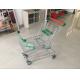 Supermarket Shopping Trolley Wire with 4 swivel escalator casters For Grocery Market 125 L