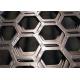 Hexagonal Hole Shape Perforated Metal Sheet , Perforated Stainless Steel Plate