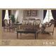 European Royal Luxury Brown Velvet Sofa Set Living Room Furniture