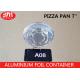 A08 Aluminum Foil Container Pizza Pan Round Dish 18cm x 18cm x 4cm 650ml volume