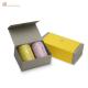 Custom Printed Rigid Tea Gift Box Packaging with Gray Corrugated Paper Insert and Gold Printing