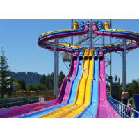 Fiberglass Swimming Pool Water Slides , Playground Water Slides For Kids