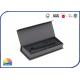 Magnetic Black Rectangle Hinged Lid Gift Box For Pen Packaging