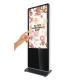 Hot sale!42 to 65 inch TFT lcd slim floor standing double touch screen kiosk vertical tv stand