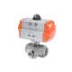 Structure Tee Type Pneumatic Three Way Ball Valve With 3/4 Prime Prime Thread Ends
