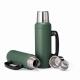 Vintage 18/8 SS 1L Insulated Water Bottle Leakproof Metal Water Jug Military Green