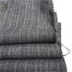 Density customized Woven Black And White Yarn Double Stripes Fabric For Suits Outfits