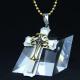 Fashion Top Trendy Stainless Steel Cross Necklace Pendant LPC395-2