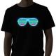 Luminous Sound Activated LED T Shirt Flashing Black Short Sleeve