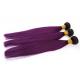 12-24 Inches 8A Grade Two Tones Purple Hair Virgin Brazilian Human Hair weft Tangle and Shedding Free