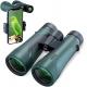 Adults 12X50 HD Binoculars With Phone Adapter High Power Binocular Telescope