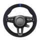 Customized Color Leather Steering Wheel Cover for Porsche 911 992 Taycan 2020 2021 2022