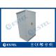 30U Customized Telecommunication Rack Outdoor Cabinet Single Bay Galvanized Steel Material