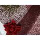 Bedding Articles Mesh Embroidered Wine Red Polka Dot Tulle Fabric