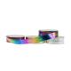 Rainbow Gold Satin Christmas Ribbon , Gifts Packaging Single Sided Satin Ribbon