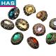 Colorful Metal Coat Button 18mm / 23mm Decorative Coat Buttons