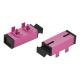 SC SX OM4 Fiber Optical Adapter With Legs MM Violet Special Dust Cap