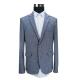 Worsted Fabric Mens Slim Fit Tailored Casual Suit Blazer Jacket Navy Mix