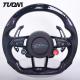 Forged Audi Carbon Fiber Steering Wheel With LED Paddle Shifters Knobs