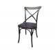 Antique X Back Kitchen Cube Leather Dining Chair For Coffee Bar