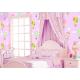 Chinese Factory Interior Kids Room Wallcovering Pink Blue Color Catoon Design Wallpaper