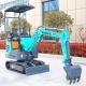 Green 1.2t Diesel Mini Excavator Equipment Earth Moving Machinery