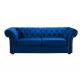 Vintage Blue Velvet Chesterfield Couch Sofa