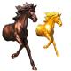 Bronze Horse Wall Decor Sculptures polished 3D Hanging Customized