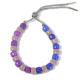Lucky Color Forte Beads Bracelet In Purple Blue And Gray As Birthday Gift