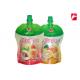 Color Printed Muti - Layer Three Side Seal Pouch With Spout For Jelly Food