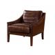 Vintage Leather Leisure Chair With Leather Arms Wooden Legs