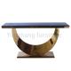 Modern Design Half Moon Table Marble Top And Gold Console Sofa