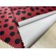 0.5mm Printed Pu Leather Red Color Print With Black Dots For Kids' Raincoat / Coat