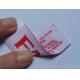 No Shrinking PMS Garment Woven Iron Labels With Heat Cut Border