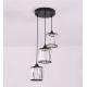 E27 Lobby Decorative Metal Stair Crystal Pendant Light Height 16cm