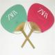 Round Paper Foldable Hand Fans Customized Paddle Hand Fans 15Inch
