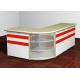 L - Shaped Front Desk Retail Checkout Counter Middle Size For Shopping Mall