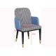 Restaurant 54cm 87cm Wrought Iron Upholstered Dining Chairs