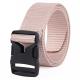 Pink Unisex Plastic Buckle Nylon Belt Military Polyester 1.5in