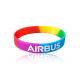Segmented Sports Silicone Wristbands Debossed In Fill Colors For Women Men