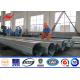 11.8M 500 Kgf 8 Sides Galvanized Steel Pole Bitumen Surface 4mm Thickness