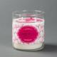 100% paraffin wax  2 wicks scented glass candle with printing label and hang tag