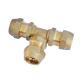 custom precision brass machined parts quality brass turned parts tee thread connectors brass fittings