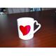 Heart Shape Souvenir Custom Unique Coffee Mugs With 300ml Capacity