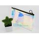 Standup cosmetics packaging PVC Slider bag, cosmetic slider eva zipper bag, Seal Heated PVC slider Cosmetic Bag