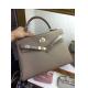 high quality 25cm 28cm light grey kely women cowskin branded handbag L-RK1-8