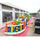EN71 Long Amusement Park Inflatable Bounce House Combo